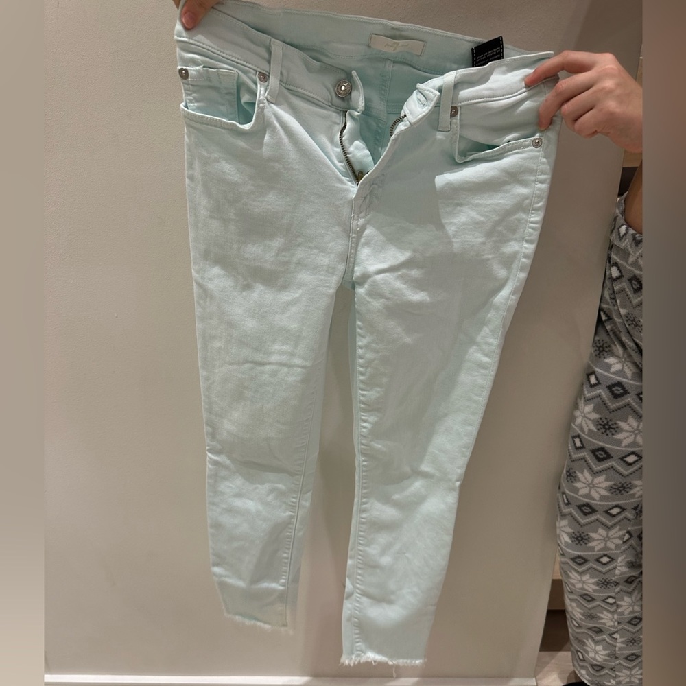 7 for All Mankind Light Aquamarine Jeans - Size 28